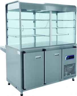 Прилавок-витрина холодильный Abat ПВВ(Н) 70КМ-С-01-ОК